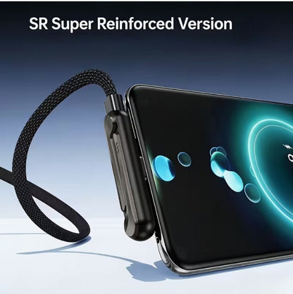 240W USB C to USB C Fast Charging Cable with Rotatable Phone Stand (Cable length 1.5m)